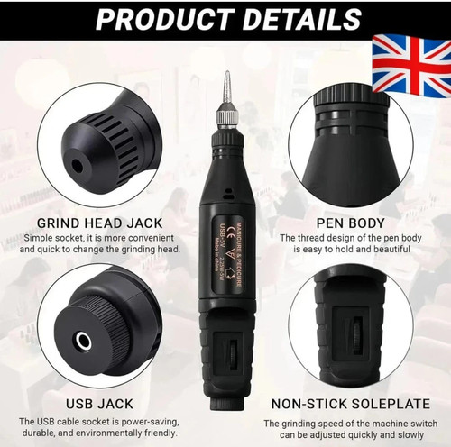 Electric nail file for thick - for,